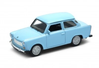 Modellino auto pressofuso Welly Trabant 601 blu scala 1:34 1:39 4,5 pollici - Immagine 1 di 4