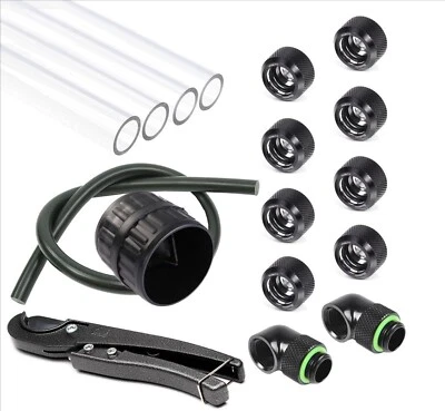 Barrow water cooling OD 16mm ID 12MM PETG rigid Hard Tube Starter Kit - Black - Image 1 of 4