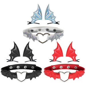 Womens Girls Demon Accessories Kit Cool Devil Cosplay Party Masquerade Jewelry