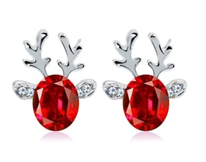 Christmas earrings Reindeer fashion jewelry NEW Free Shipping 0.7  Inch - Picture 1 of 1
