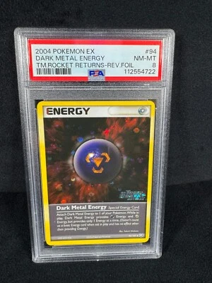 Pokemon Dark Metal Energy Reverse Holo STAMPED #94 EX Team Rocket Returns PSA 8 - Image 1 of 4