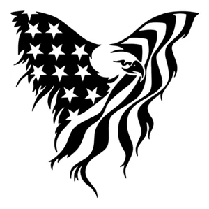 Eagle Distressed American Flag Vinyl Decal, Bumper Sticker, Car, Window, Outdoor - Picture 1 of 5