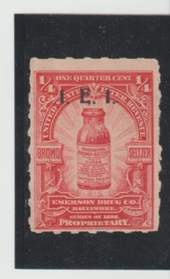 Scott # RS280 Precancel 1E1 Private Die Medicine Emerson Drug Hyphen Perf 7 MNG - Image 1 of 4