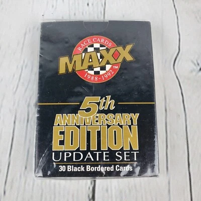 1992 MAXX Race Cards Update Set 5th Anniversary 30 Black Bordered Cards Sealed - Image 1 of 2