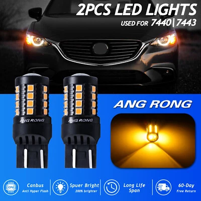 2x 27 SMD LED Gelb W21W W 21/5W Birne für Citroën Jumper Duster Jaguar XF - Bild 1 von 4