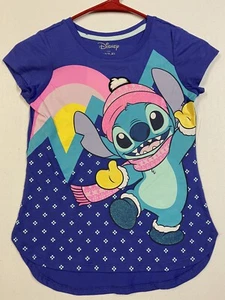 Disney Girls Stitch Short Sleeve Shirt  Size 6/6X  NWT - Picture 1 of 1