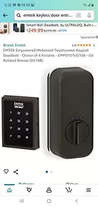 Emtek Keyless Touchscreen Keypad Deadbolt - Picture 1 of 4