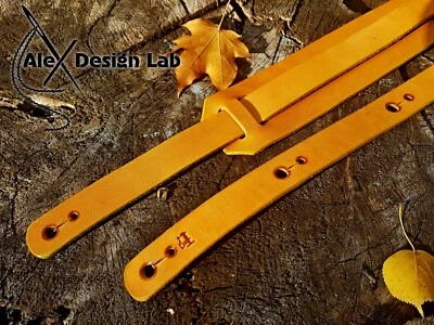 Correa de guitarra de cuero correa de guitarra personalizada guitarra acústica eléctrica ajustable  Foto 1 de 4