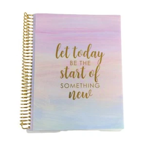 Erin Condren Vision Journal Surprise Box Item Gold Color Spiral Purple Pink - Picture 1 of 5