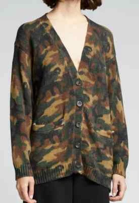 WOW! Nuevo Etiquetas NSF Marca Rogers Camuflaje Cárdigan Pequeño $245 Foto 1 de 2