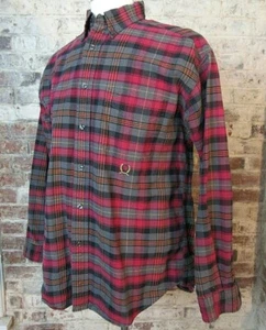 Vintage Tommy Hilfiger Plaid Button Down Shirt Men's M Black Red Check  - Picture 1 of 5