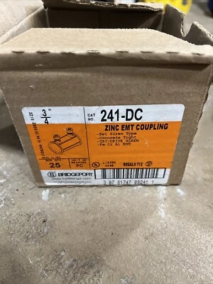 Acoplamiento Bridgeport 241-DC zinc EMT 3/4" Foto 1 de 2