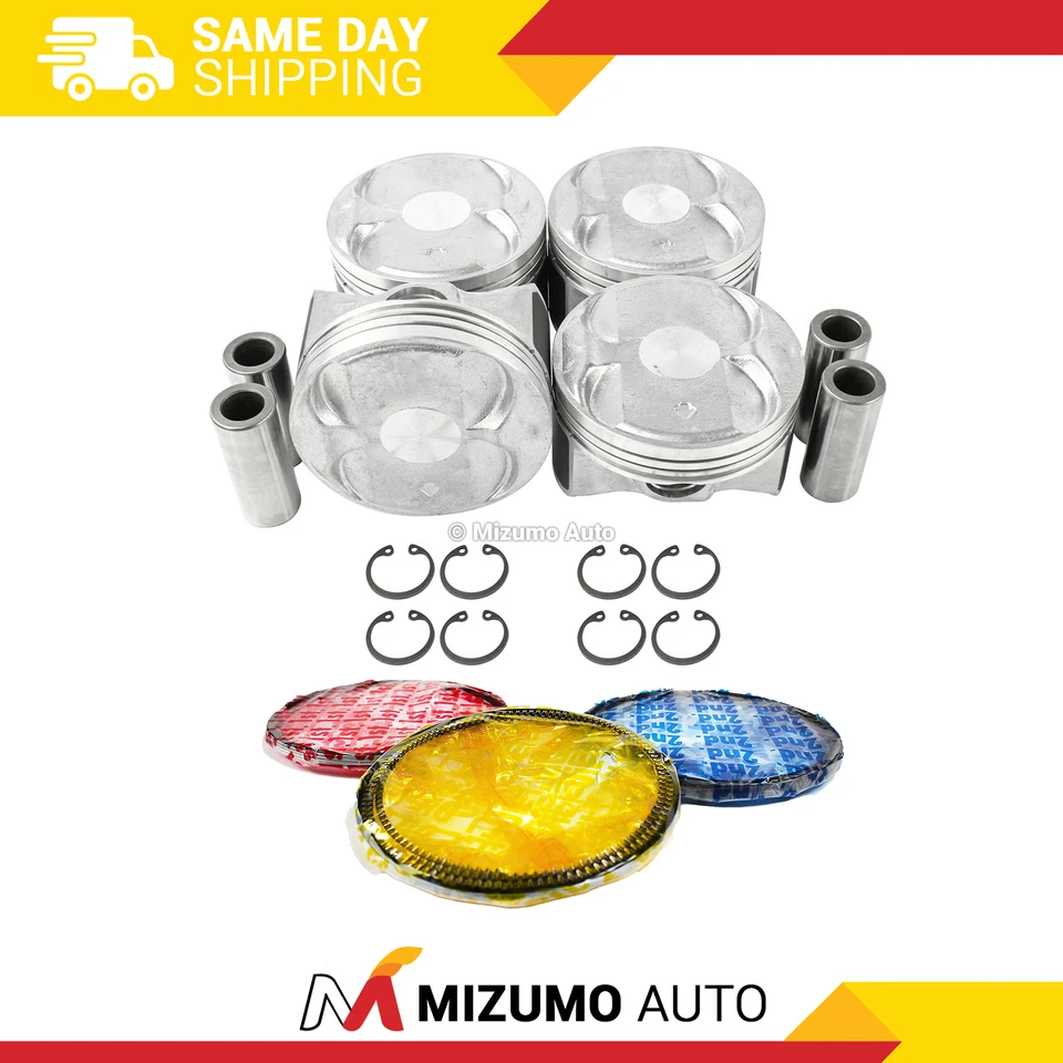 Pistons w/ Rings fit Fits 09-12 Acura Honda Civic 2.4LDOHC - Image 1 of 3