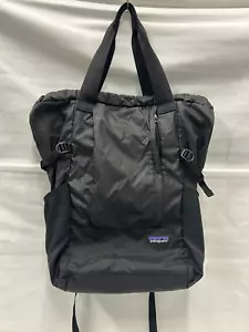 Patagonia Ultralight Black Hole Tote Backpack Solid Black Convertible - Picture 1 of 8