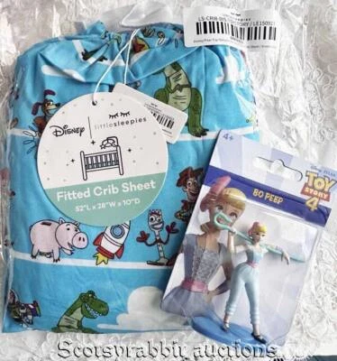 Nueva sábana ajustable Little Sleepies TOY STORY para cuna GRATIS BO PEEP 52" L x 28" W x Foto 1 de 4