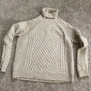 Vince Cable Knit Turtle Neck Sweater Yak Wool Oatmeal Cream Natural Sz M READ - Picture 1 of 13