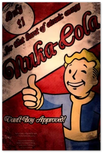 Póster de videojuego Fallout Vault Boy Nuka Cola póster juegos Fallout - Imagen 1 de 7