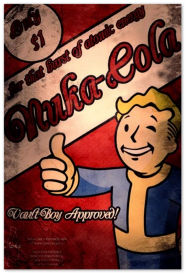 JIMMY HAVANA TRADING COMPANY Fallout Poster Vault Boy Nuka Cola Video Game Poster Gaming Fallout