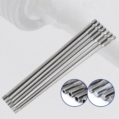 Torx Screwdriver Bit Set T8-T50 Hex Security Magnetic Head 65-200mm Extra Long - Image 1 of 4