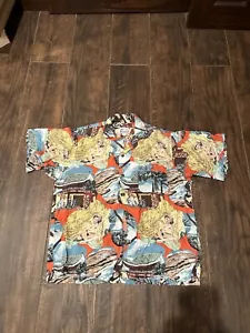 Reminiscence By Stewart Richer Medium Short Sleeve Shirt Beach Hawaiian Vintage - Picture 1 of 9