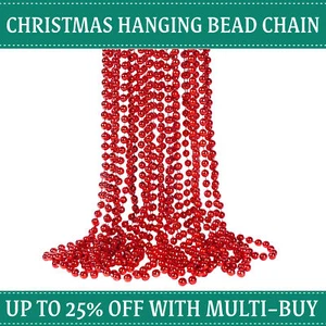 24FT Perlen Girlande / Kette Luxus Weihnachtsbaum Hochzeit Party Dekoration Deko - Bild 1 von 12