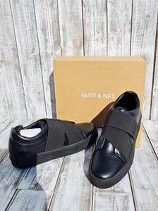 Anthropologie MATT & NAT Vegan Acadie Sneakers In Black -UK: 8 / US: 10 / EU: 41 - Picture 1 of 4