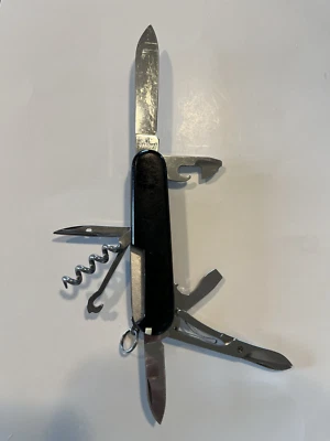 Vintage Black Victorinox BellSouth Officer Suisse 10 Function Pocket Knife - Image 1 of 4