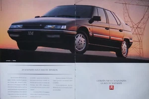 PUBLICITÉ DE PRESSE 1990 CITROEN XM V6 14 SOUPAPES SOUS HAUTE TENSION - Picture 1 of 1