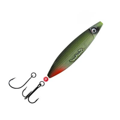 Jenzi Blinker Seatrout III Inliner grün silber Forellenblinker 3D-Auge Zink  - Bild 1 von 2