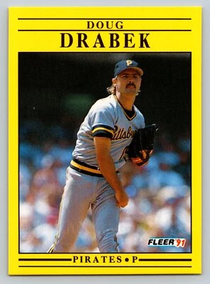 1991 Fleer #36 Doug Drabek Pittsburgh Pirates - Image 1 of 2
