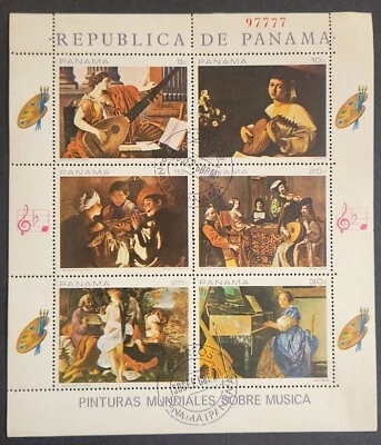 Panamá 1968 - Representaciones musicales en pinturas - Minishoja Foto 1 de 2