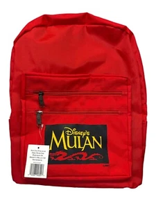 Vintage Disney Mulan Backpack Red 90s New With Tags Promotional - Picture 1 of 5
