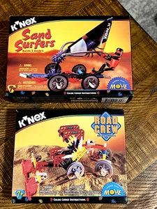 Vintage K'Nex Road Crew & Sand Surfers Kits Builds 3 Models Each #10536 & #10825 - Picture 1 of 4