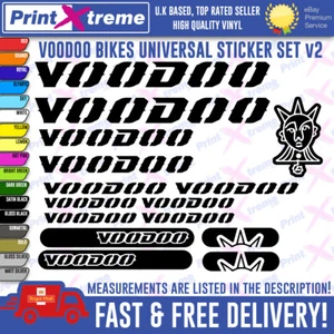 VOODOO BIKES Decal Stickers Vinyl Mountain Cycling MTB UNIVERSAL top Quality V2 - Picture 1 of 7