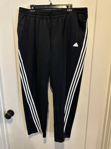 Pantalones de chándal Adidas Plus para mujer de tres rayas con dobladillo a presión negros talla: 3X - Imagen 1 de 4