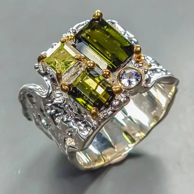 Recomendar Anillo Turmalina Natural Plata de Ley 925 Talla 8/R445982 Foto 1 de 4