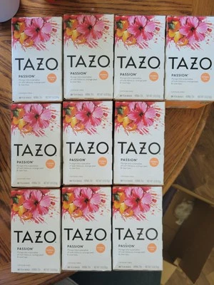 Tazo Passion Caffeine Free Herbal Infused 20 Tea Bags 1.8 oz (10 boxes) - Image 1 of 4