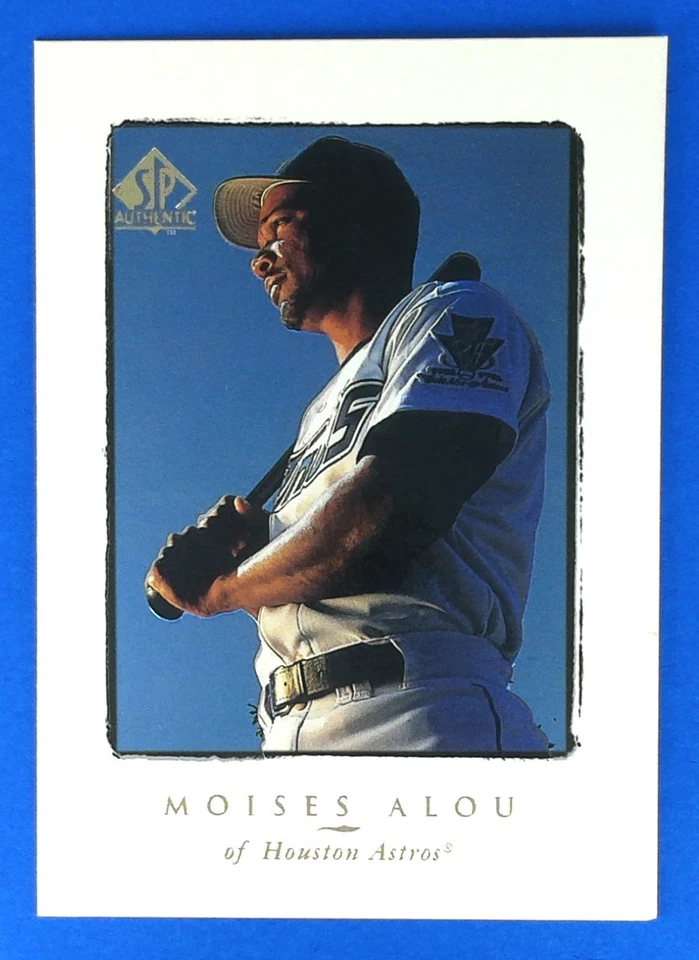 1998 SP Authentic Moises Alou #99 Green Jersey BASEBALL CARD Houston Astros - Image 1 of 2