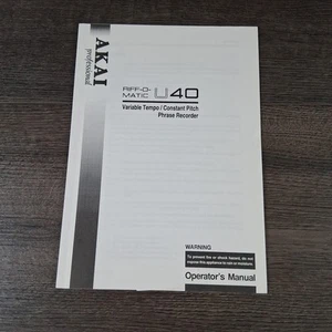 Akai RIFF-O-MATIC U40 Phrase Recorder Owners Operator's Manual Original - Picture 1 of 5