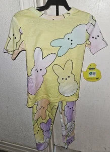 Peeps Girls Cotton Short Sleeve Top with Pants 2Piece Pajama Set 5T NWT - Picture 1 of 3