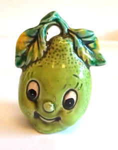 Soporte de palillo de dientes antropomórfico vintage Enesco lima mediados de siglo kitsch - Imagen 1 de 5
