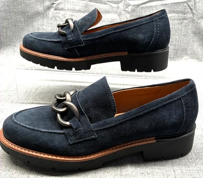 earth Zalor Loafers Shoes Blue Suede Lug Sole Casual Slip On NEW Womens Size 10M - Изображение 1 из 4