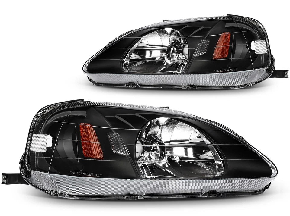 Fits Honda Civic 1999-2000 Left Right Headlights Assembly Replacement Foto 1 de 4