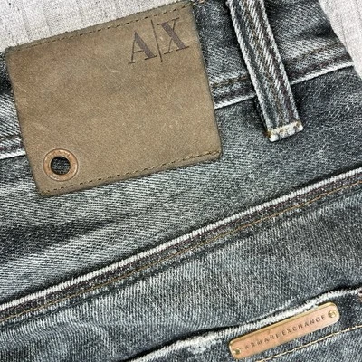 Armani exchange relaxed Men 30/32X32 whiskered distressed black jeans (Giorgio) - Image 1 of 4