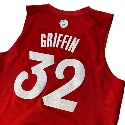 Футболка универсального игрока Adidas LA Clippers Christmas Day Blake Griffin 32 средняя красная NBA - Изображение 1 из 4