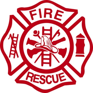 Firefighter Decal Fire Rescue Vinyl Sticker Maltese Cross First Responder Medic - Picture 1 of 16