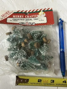 1-1/2" Frosted Sisal Trees (18 Pcs.) - Fibre Craft #36052 - Picture 1 of 3