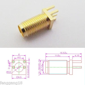 5pcs SMA RF Female Jack PCB Board Mount Coaxial Connector Un-Symmetrical Pin - Picture 1 of 1