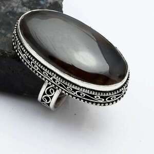 Botswana Agate Gemstone Antique Design Ring Jewelry US Size-7.75 AR 26614