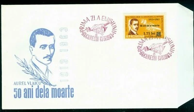 1963 Aviation,Aurel Vlaicu,Aviation Pioneer,Airplane,surcharged,Romania,2175,FDC - Image 1 of 2
